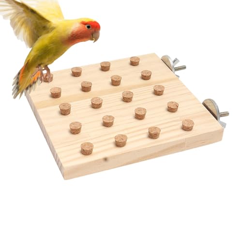 brooksnaji Vogel-Kauspielzeug, Papageienspielzeug, Mehrzweck-Puzzlespielzeug für - Kompakter Holzvogel-Spielplatz für Sittiche von brooksnaji