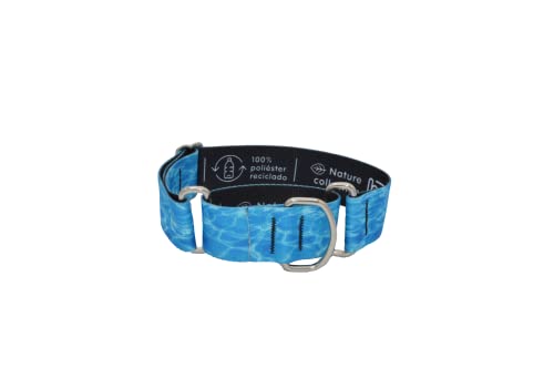 BUB'S Nature Collection Martingale Halskette aus 100 % recyceltem Polyester, mit von der Natur inspiriertem Druck (M, Aqua) von bub's