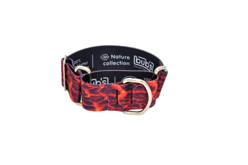 BUB'S Nature Collection Martingale Halskette aus 100 % recyceltem Polyester, mit von der Natur inspiriertem Druck (S, Lava) von bub's