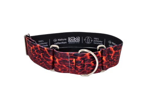 BUB'S Nature Collection Martingale Halskette aus 100 % recyceltem Polyester, mit von der Natur inspiriertem Druck (XL, Lava) von bub's