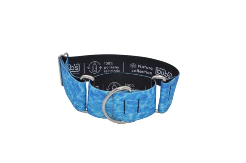 BUB'S Nature Collection Martingale Halskette aus 100 % recyceltem Polyester mit von Natur inspiriertem Druck (L, Aqua) von bub's