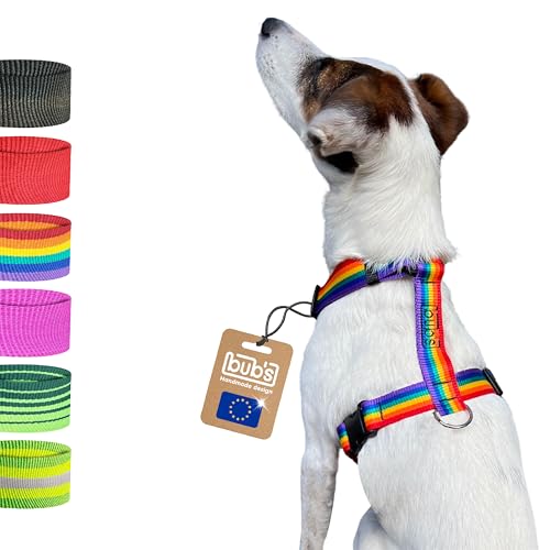 bub's Anti-Zerr-Hundegeschirr mittel (Rainbow) von bub's