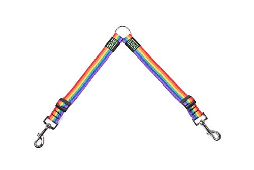 bub's Doppelte Hundeleine, Verlängerung für zwei Hunde (groß, Regenbogen) von bub's