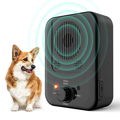 Anti Bell Gerät Hunde, 3 Modi Anti Bell für Hunde, 33FT Wiederaufladbares Antibell Ultraschall Gerät, Automatisch Anti-bell-mittel für Hunde für Kleine Große Hunde, Hunde Bellen Stopper Innen von bubbacare