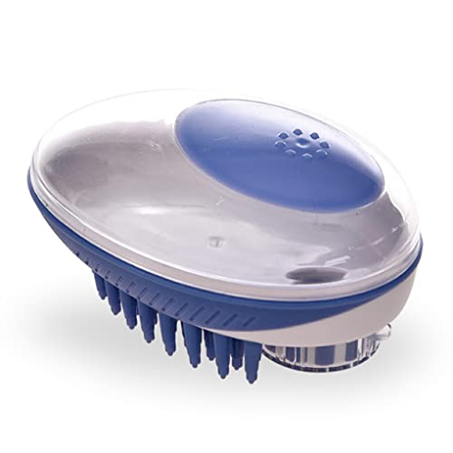 budiniao 2-in-1 Haustier-Duschbürste Kurzhaarpflege Soft Scrubber Wiederverwendbares Waschmassagegerät Tierpeeling Haushalt Hautpflege, Blau von budiniao