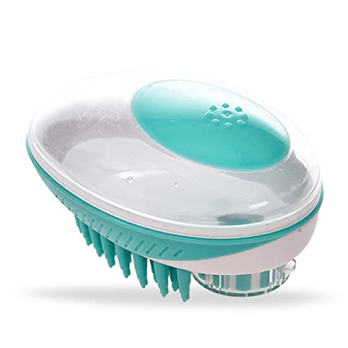 budiniao 2-in-1 Haustier-Duschbürste Kurzhaarpflege Soft Scrubber Wiederverwendbares Waschmassagegerät Tierpeeling Haushalt Hautpflege, Grün von budiniao