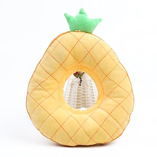 budiniao Cat Neck Cone Fruit Shaped Puppy Accessoires Pet Supplies Erholungshalsband Atmungsaktive Medical Toast Kitten Cones, Ananas Muster, M von budiniao