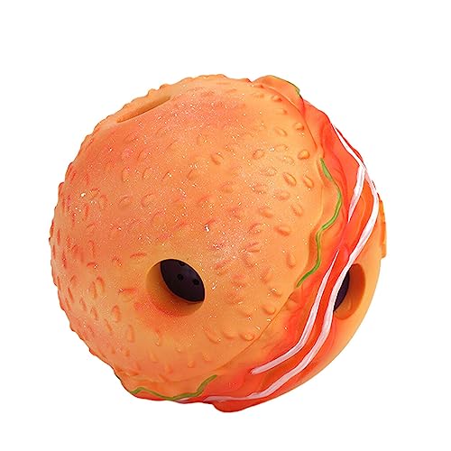 budiniao Gummiball Spielzeug, Bequeme Passform für pelzige Freunde, Spielzeit, langlebig, leuchtender Ball, interaktiver Hund, quietschender Ball, Wackeln, Brotklingender Ball, 004Groß14CM von budiniao