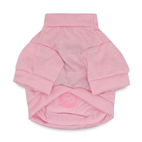 budiniao Kleidung Hemd Frühling Sommer Baumwolle Muster Kostüme Kragen Dehnbare Kleidung Mantel Schönheit für kleine Hunde Chihuahua, Rosa, L von budiniao