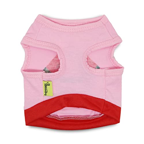 budiniao Kleidung Sommerwesten Wassermelone Buchstabe Freizeit Hoodies Kostüme Rundkragen Bekleidung Haustier Hunde Chihuahua Welpen Bulldogge, Pink Rot, L von budiniao