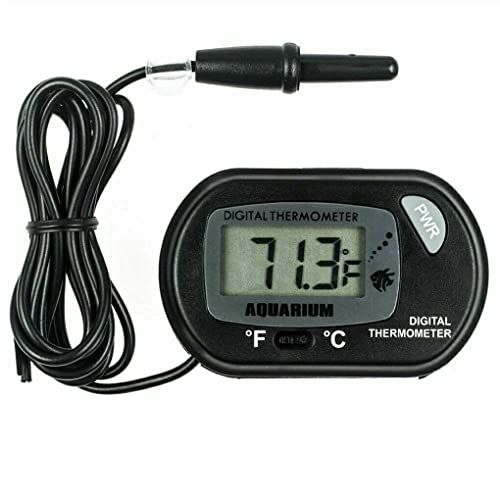 budiniao LCD Digital Aquarium Thermometer mit Saugnapf, Abnehmbarer Kunststoff Wassertemperaturmesser mit hoher Genauigkeit von budiniao