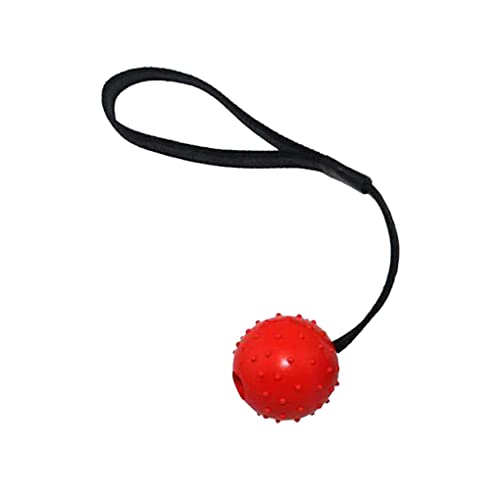 budiniao Spielzeug, Gummiball, Riemen, Handgelenk, Seil, Handgriff, Beißen, Training, Abgabe, Stressabbau, Werkzeuge, interaktive Requisiten, Geschenke, Hund, 6cm rot von budiniao