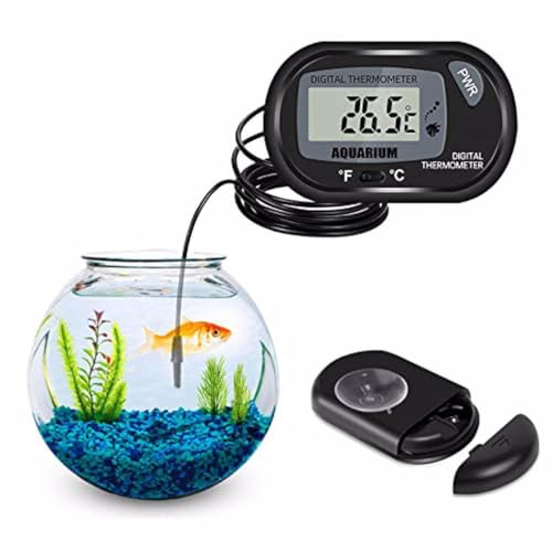 budiniao Universal Aquarium Terrarium Saugnapf Temperaturmessgerät Digitalanzeige Hohe Genauigkeit Thermometer Messgerät von budiniao