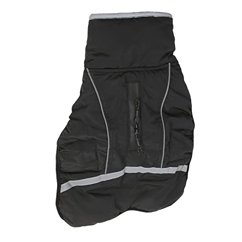 Hund Herbst Winter Jacke, Reflektierende Schöne Hund Baumwolle Kleidung Schwarz Lose Wasserdicht XXXL von buhb