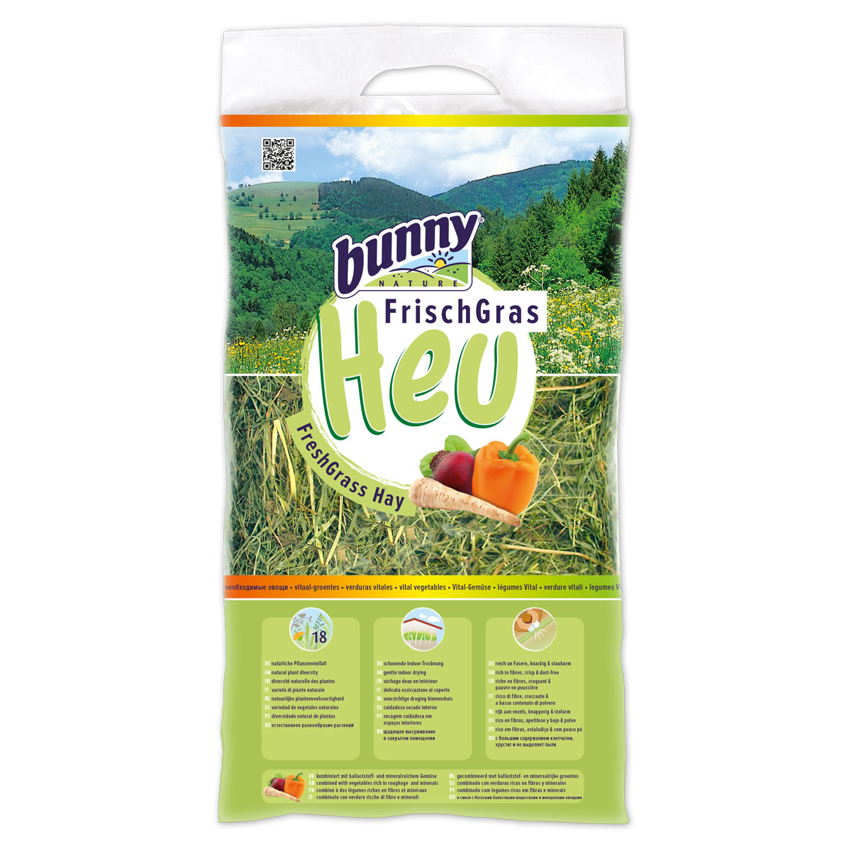 Bunny FrischGras-Heu Vital-Gemüse 500g von bunny