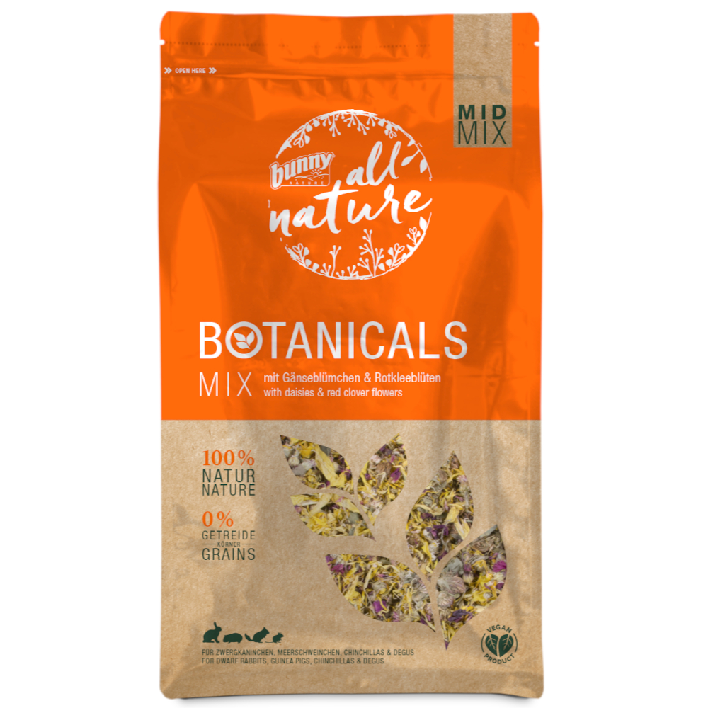 Bunny All Nature Botanicals Mid Mix Gänseblümchen & Rotkleeblüten - Sparpaket: 3 x 120 g Bunny All Nature Botanicals Mid Mix Gänseblümchen & Rotkleeblüten - Sparpaket: 3 x 120 g von bunnyNature