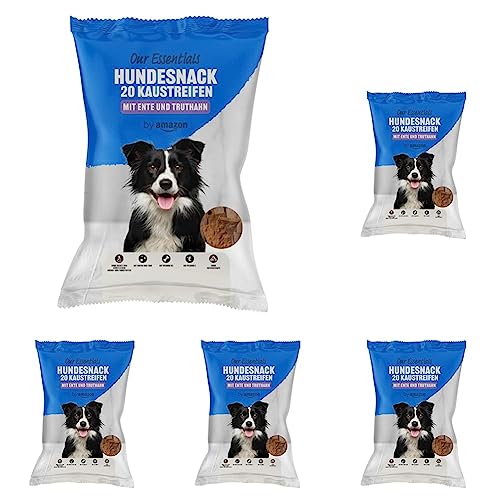 by Amazon 20 Streifen zum Kauen fur Hund, Ente und Truthahn, 200g (5er-Pack) von by Amazon