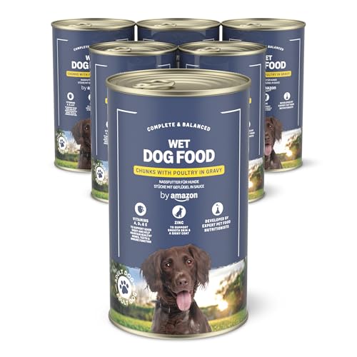 by Amazon Hundefutter Nassfutter - Dose - Geflügelstücke in Soße 6er Pack von by Amazon