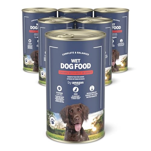 by Amazon Hundefutter Nassfutter - Dose - Rinderbrocken in Soße 6er Pack von by Amazon