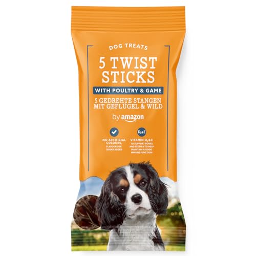 by Amazon Hundeleckerlis - Twist Sticks mit Geflügel und Wild, 100g von by Amazon