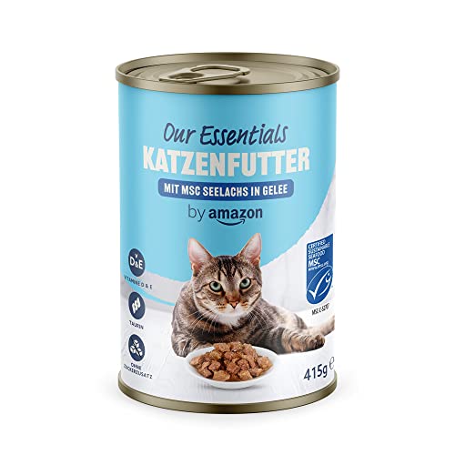 by Amazon Katzen Nassfutter Häppchen mit Seelachs in Gelee, 1 x 415g von by Amazon