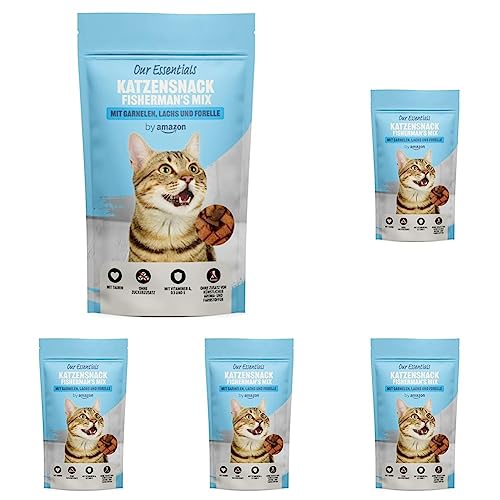 by Amazon Katzensnack, Garnelen, Lachs und Forelle Fisherman's Mix, 70g (5er-Pack) von by Amazon