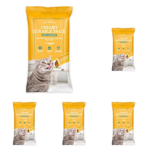 by Amazon Leckbarer Snack für Katzen, Huhn, 5 x 15 g, 75 g (Packung mit 5) von by Amazon