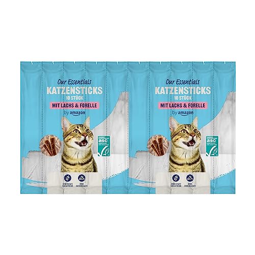 by Amazon Our Essentials Katzensticks mit Lachs & Forelle 50g (Packung mit 4) von by Amazon