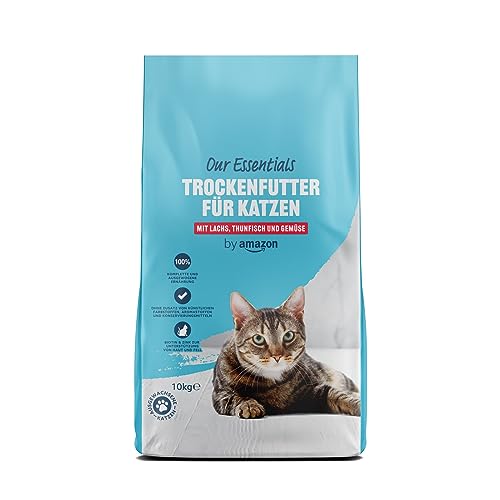 by Amazon Trockenfutter für Katzen, mit Lachs, Thunfisch und Gemüse, 10kg von by Amazon