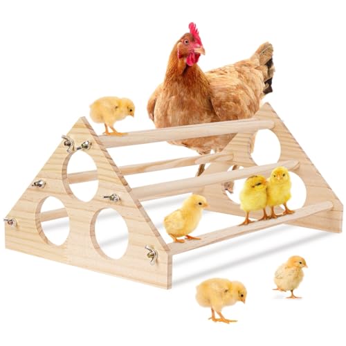 Kükenständer aus Holz, Trainingsstange, Huhn-Dschungel-Fitnessstudio für Spaß, Stall und Brutsitzstange, Spielzeug, 41 x 27 x 18 cm von byepica