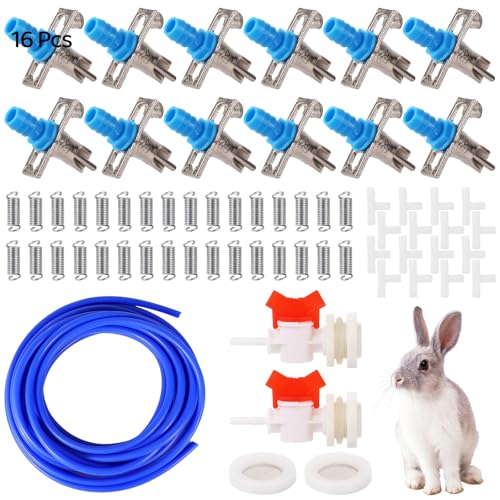 byepica Komplettes automatisches Bewässerungssystem für Kaninchen, inklusive Nippeltrinker, T-Armaturen, Federn und Dichtungen mit 5/16 Schlauch und Widerhaken-Armaturen byepica Komplettes automatisches Bewässerungssystem für Kaninchen, inklusive Nippeltrinker, T-Armaturen, Federn und Dichtungen mit 5/16 Schlauch und Widerhaken-Armaturen von byepica