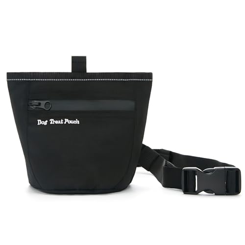 byepica Schwarze Leckerli-Tasche für Haustiere mit Gürtelclip, wasserdichte Oxford-Hundetrainingstasche, freihändige Hüfttasche byepica Schwarze Leckerli-Tasche für Haustiere mit Gürtelclip, wasserdichte Oxford-Hundetrainingstasche, freihändige Hüfttasche von byepica