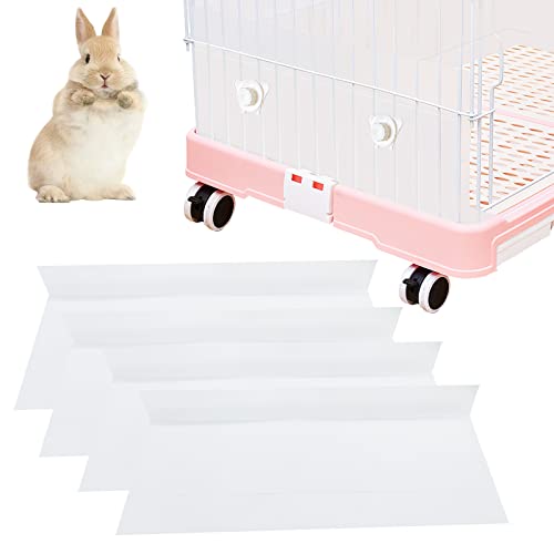 4 x Spritzschutz für Kaninchentoiletten, transparent, leicht zu reinigen, Urin-Schutz, Seitenfutter, Tiergehege, Spritzschutz, wiederverwendbar, für Meerschweinchen, Chinchillas, Kaninchen und andere von caichuxiye