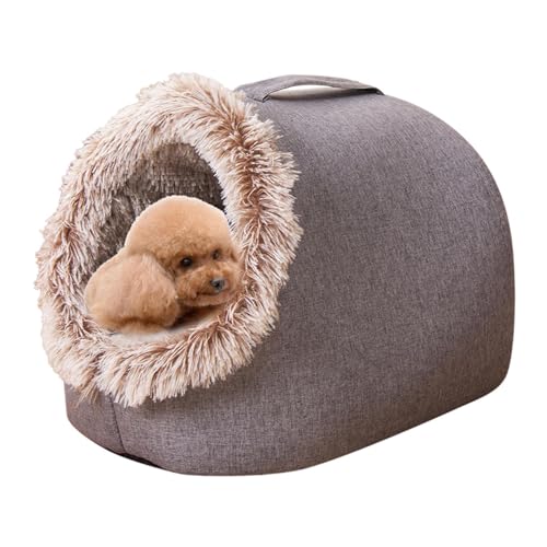 Winter-Katzenhöhle – Wärmeerhaltung Katzen Plüsch Gemütliches Haus Outdoor Tragbare Tasche – Hunde Winterbedarf für Wohnzimmer, Schlafzimmer, Reisen, Camping, Balkon, Garten Caits von caits