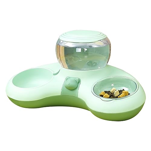 caits Katzenschüsseln für Futter und Wasser – Set mit automatischen Wasserspender | Set mit doppelten, rutschfesten Schüsseln im Wasserspender-Design, 1,4 l von caits