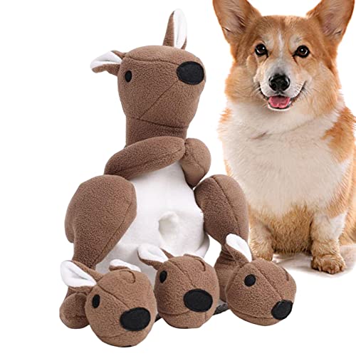 caits Schnüffel-Hundespielzeug - Futtersuchspielzeug in Känguru-for - Quietschende Schnüffelmatte für Hunde, rutschfestes Welpenspielzeug, langsames Hundepuzzlespielzeug für Hunde, Welpen von caits