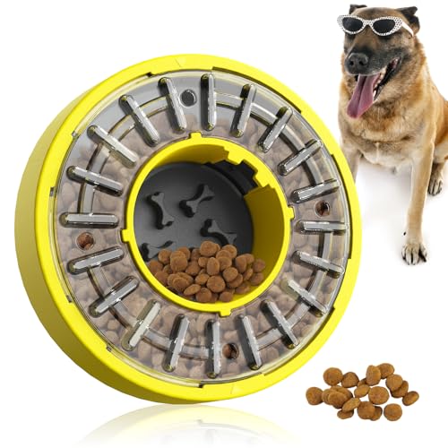 CAMSUGOR Dog Puzzle Toys for Dogs Mental Stimulation Interactive Dog Slow Feeder Toys Treat Dispenser Keep Busy Pet Bowl Puppy Brain Game Toy for Small/Medium/Large Dog Adjustable Round Rotating Bowl von camsugor