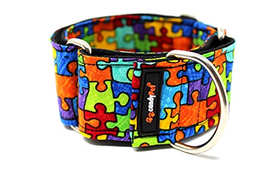 candyPet® Martingale Dog Collar - Puzzle, M von candyPet