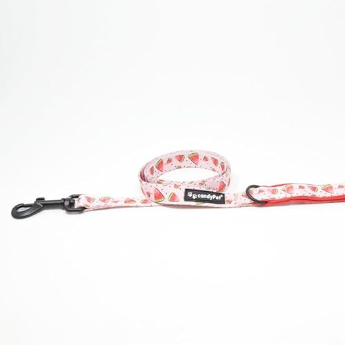 candyPet - Nylon Leash - 130 cm long - Soft neoprene handle, Comfortable and durable, WATERMELON von candyPet