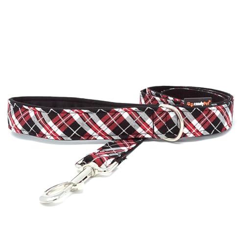 candyPet® Dog Leash - 120 cm cotton with Softshell Padded Handle - Plaid von candyPet