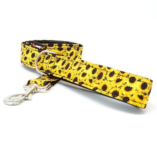 candyPet® Dog Leash - 120 cm cotton with Softshell Padded Handle - Sunflowers von candyPet