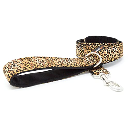 candyPet® Dog Leash - 120 cm cotton with Softshell Padded Handle - Leopard von candyPet