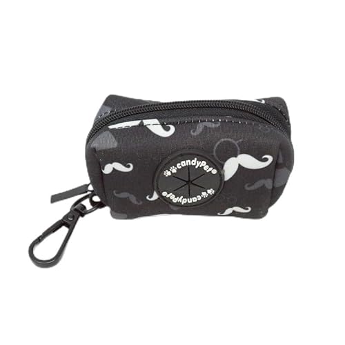 candyPet®-Hygiene Bag Holder - Made of soft neoprene - Easy and practical to use - Matching Harness, Collar and Leash, MUSTACHE von candyPet