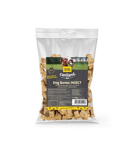 caniland Dog Bones Insect 175g | 100% fleischfrei | Hundeleckerli getreidefrei | Insekten als Single-Protein-Quelle | Hundesnack für Allergikerhunde | für ernährungsempfindliche Hunde von caniland