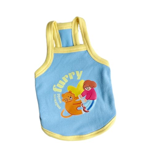 Hunde-T-Shirt mit Cartoon-Pullover, Kleidung für Frühling und heiße Jahreszeit, Foto-Requisiten, Blau Hunde-T-Shirt mit Cartoon-Pullover, Kleidung für Frühling und heiße Jahreszeit, Foto-Requisiten, Blau von carotoe
