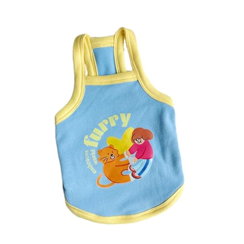 Hunde-T-Shirt mit Cartoon-Pullover, Kleidung für Frühling und heiße Jahreszeit, Foto-Requisiten, Blau Hunde-T-Shirt mit Cartoon-Pullover, Kleidung für Frühling und heiße Jahreszeit, Foto-Requisiten, Blau von carotoe
