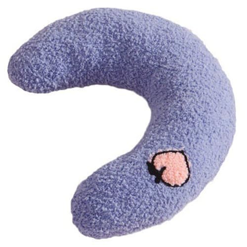 carrub Little Pillow for Cats Neck Protector Deep Sleep Puppy U-förmiges Kissen Kätzchen Kopfstütze für Katzen Indoor Einfach zu bedienen, Lila von carrub