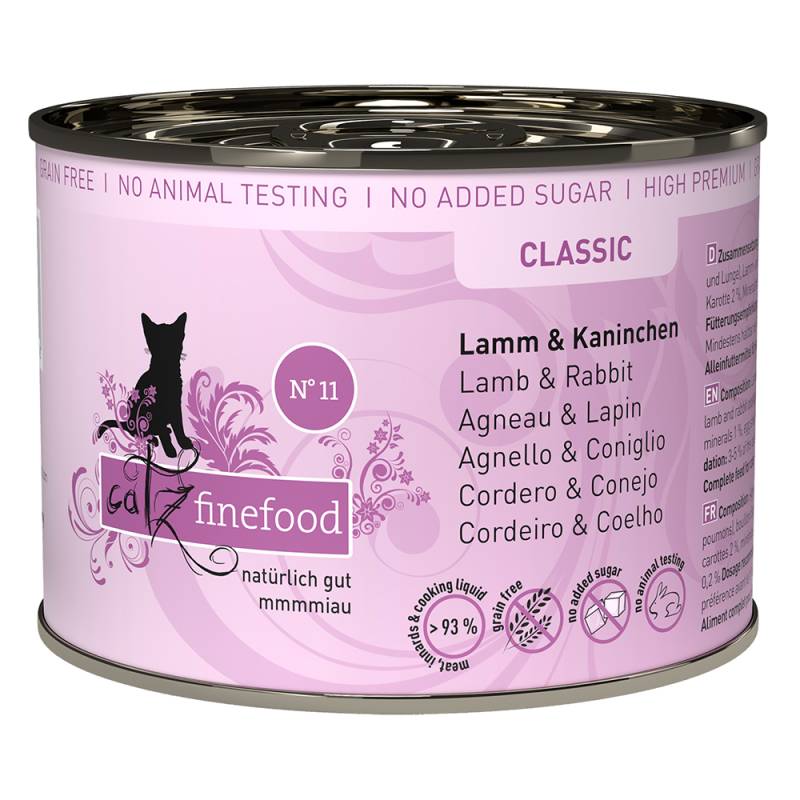 Sparpaket catz finefood 12 x 200 g - Lamm & Kaninchen von Catz Finefood