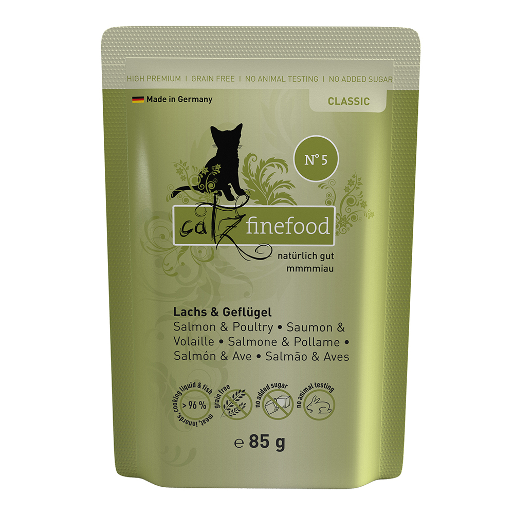 Sparpaket catz finefood 60 x 85 g - Lachs & Geflügel von Catz Finefood