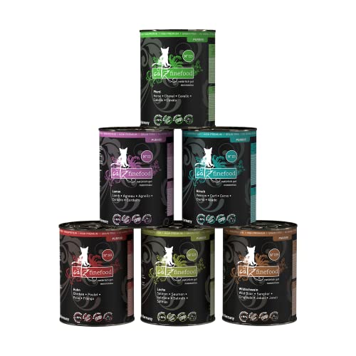 catz finefood Purrrr Collection II - Monoprotein Katzenfutter nass - getreidefrei, zuckerfrei, hypoallergen - hoher Fleischanteil - Multipack Nassfutter für Katzen - im Beutel, 6 x 400g von catz finefood